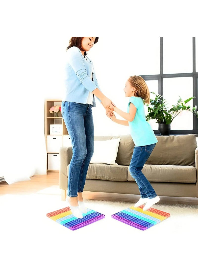 Toy Box Big Size Pop It Push Bubble Sensory Fidget Toy Rainbow Color Pop It Fidget Toy For Kids - Image 2